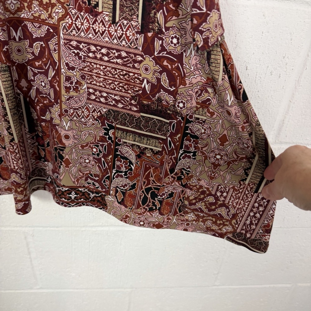 Chicos Womens Tunic Top Size XL Floral Beaded Artsy Maximalist Career‎ Stretch - Picture 7 of 12